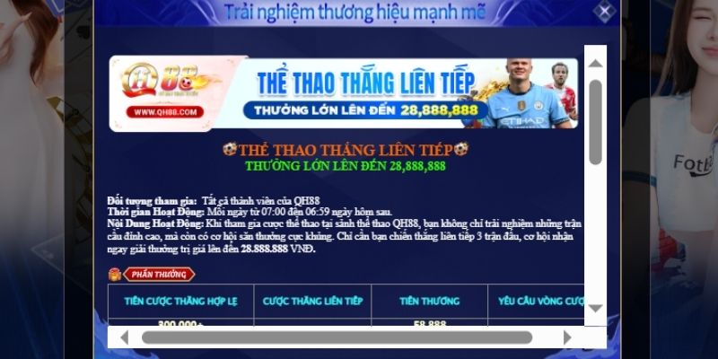 Khuyến mãi QH88 theo từng chuyên mục trò chơi